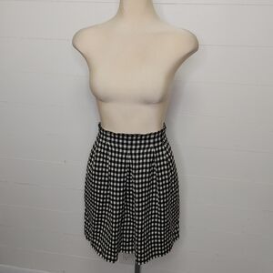 Massimo Dutti checkered pleated mini skirt size 4